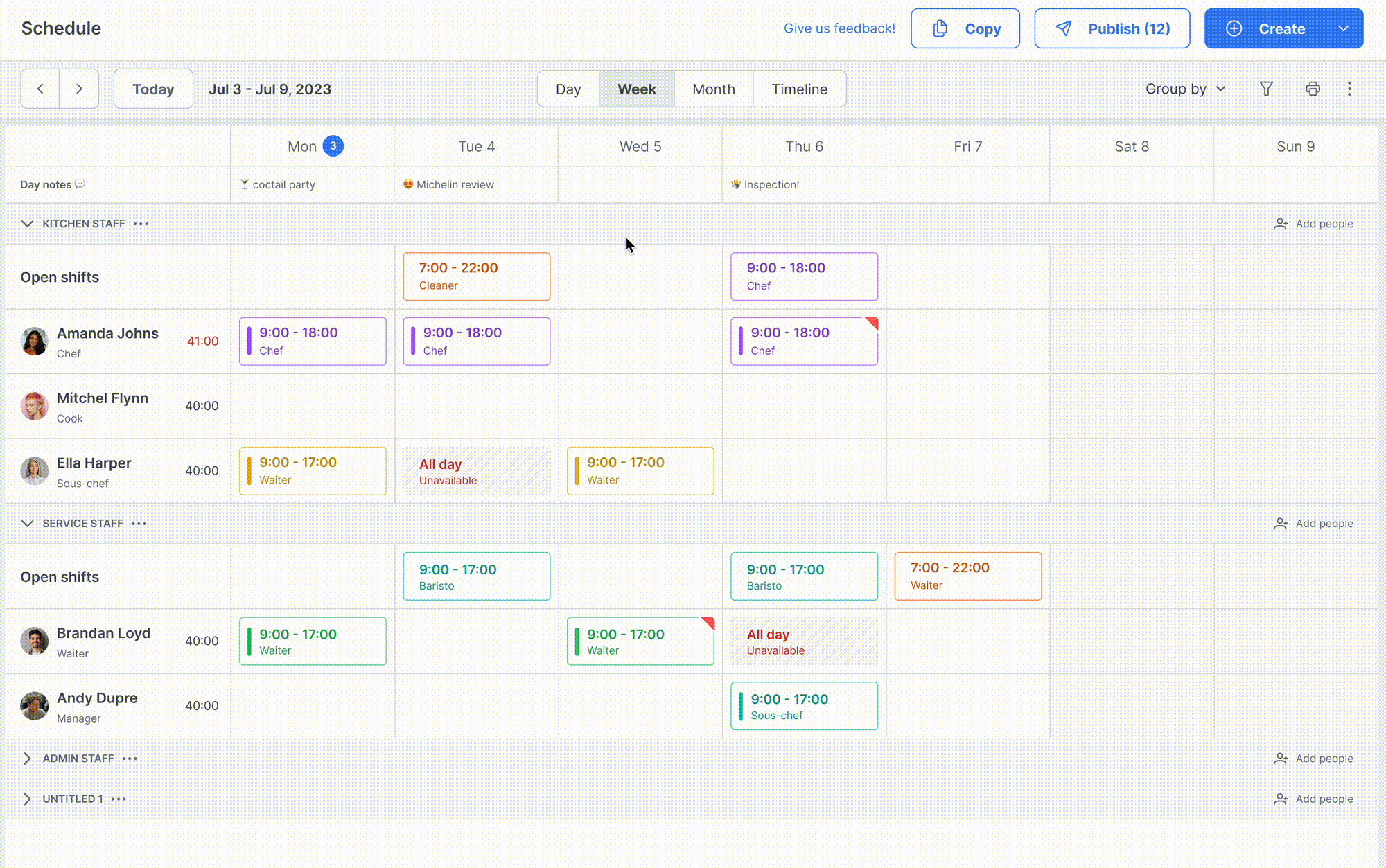 introducing recurrent shifts