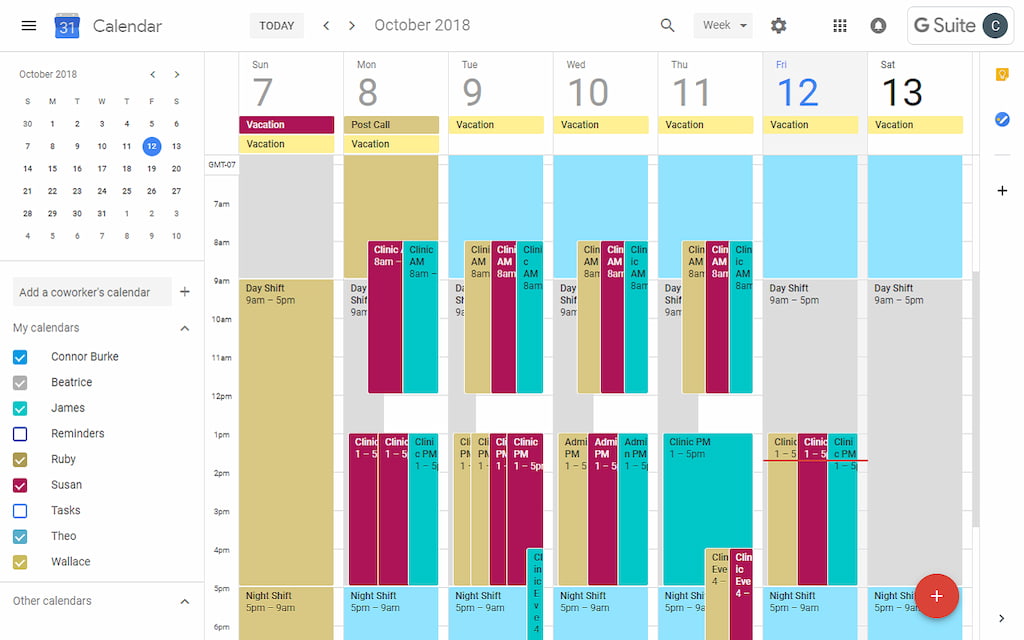 how to make a schedule on google calendar for personal and team use