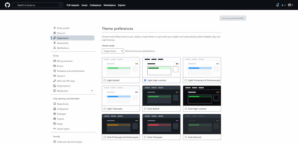 work smarter with github dark mode on github