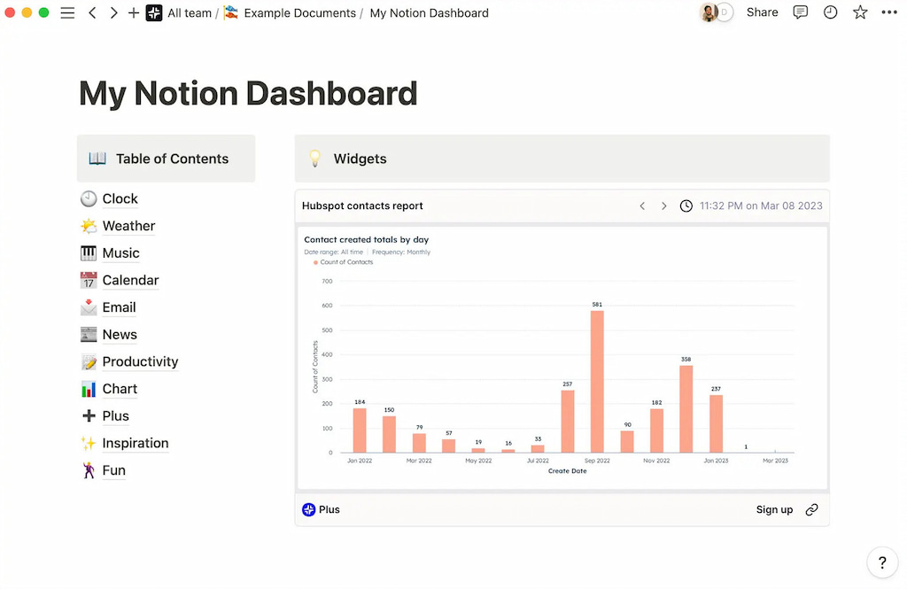 handpicked notion widgets: simplify scheduling and planning