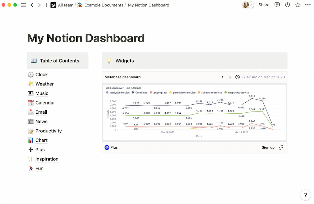 handpicked notion widgets: simplify scheduling and planning