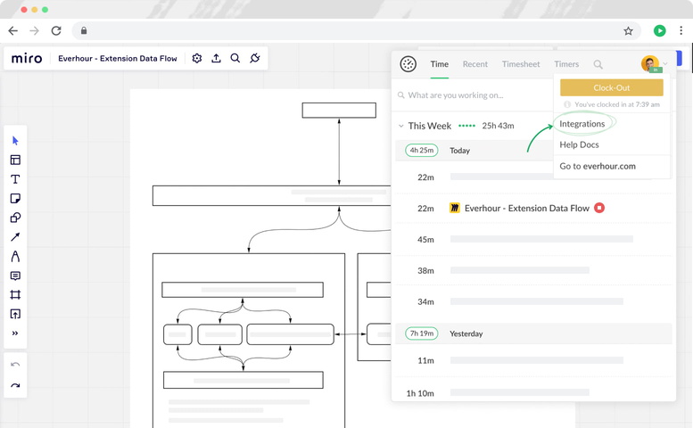 everhour miro time tracking miro authorize