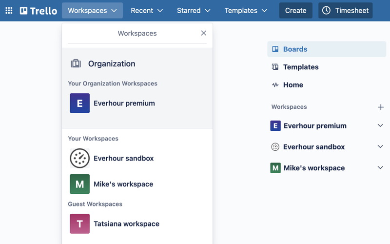 trello workspaces