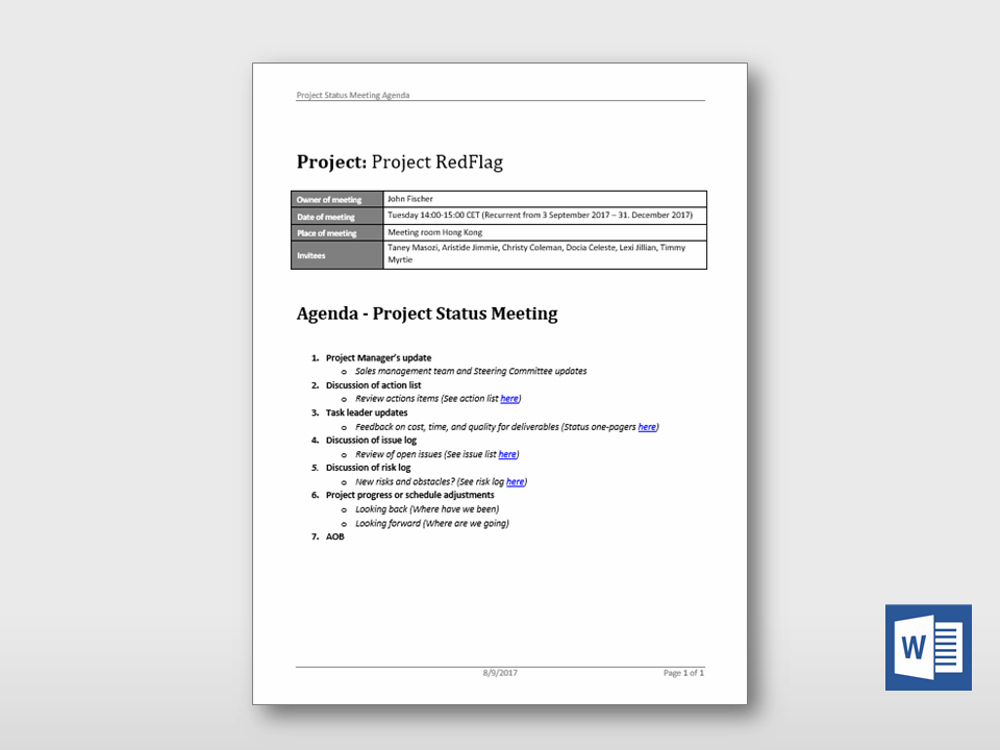 meeting agenda template: effectively organize and execute meetings