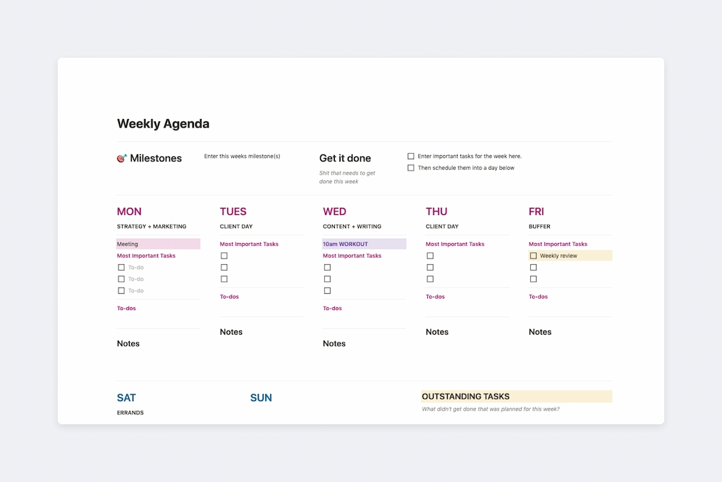 20 notion templates to organize your work and personal life