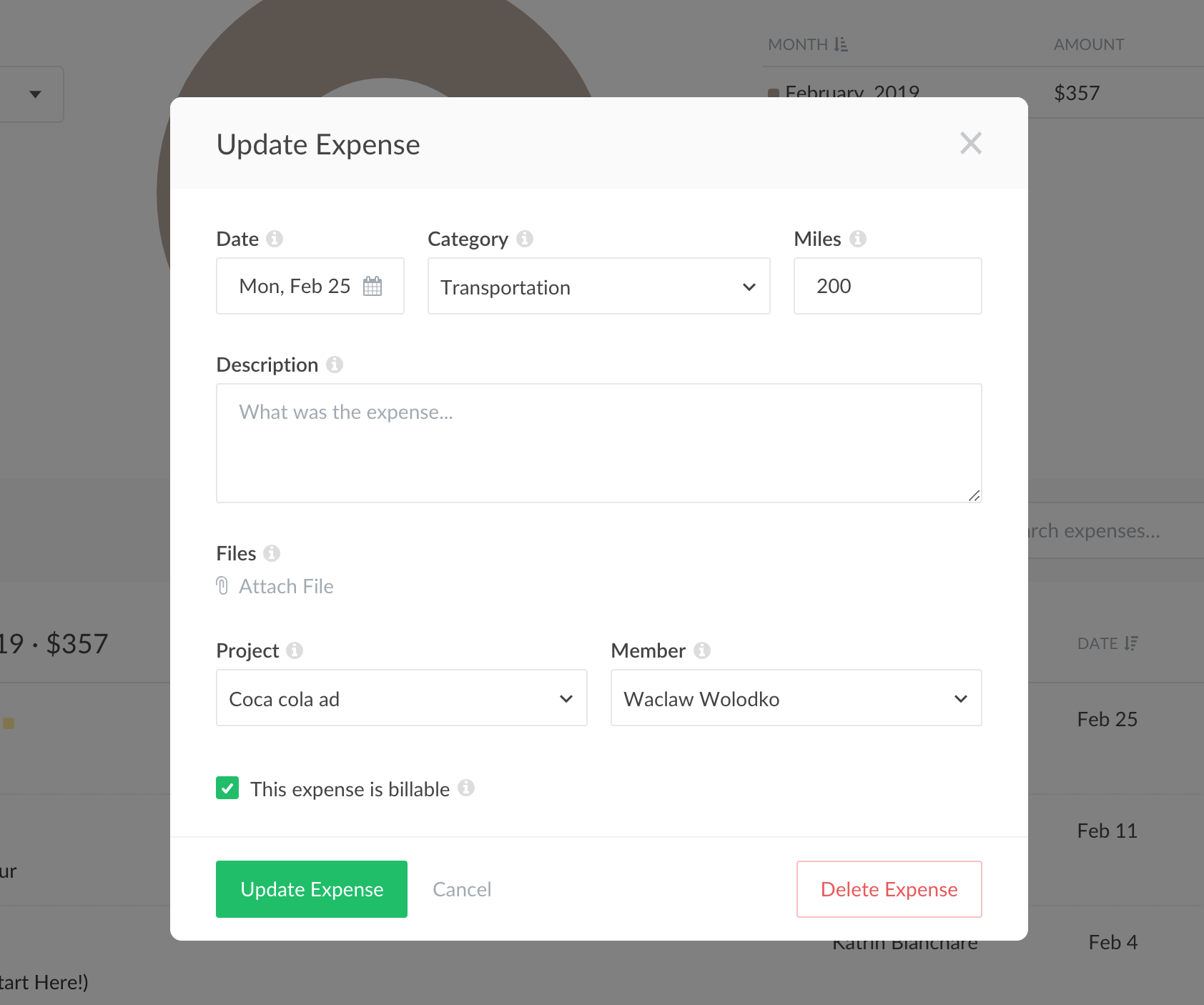 track expenses with unit pricing