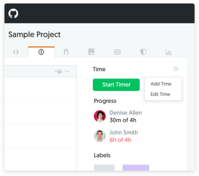 GitHub time tracking employees
