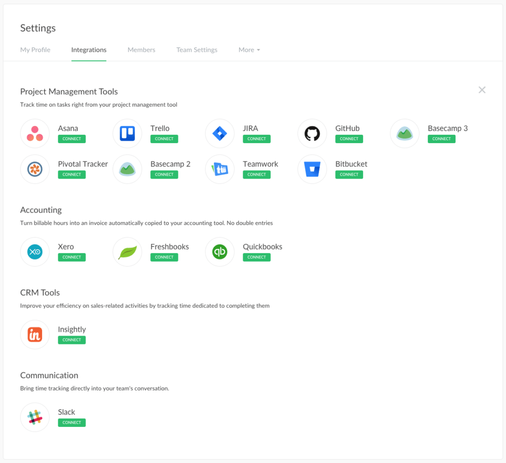 everhour invoicing integration: quickbooks, xero and freshbooks