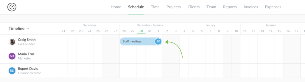 scheduled tasks now sync into timesheet