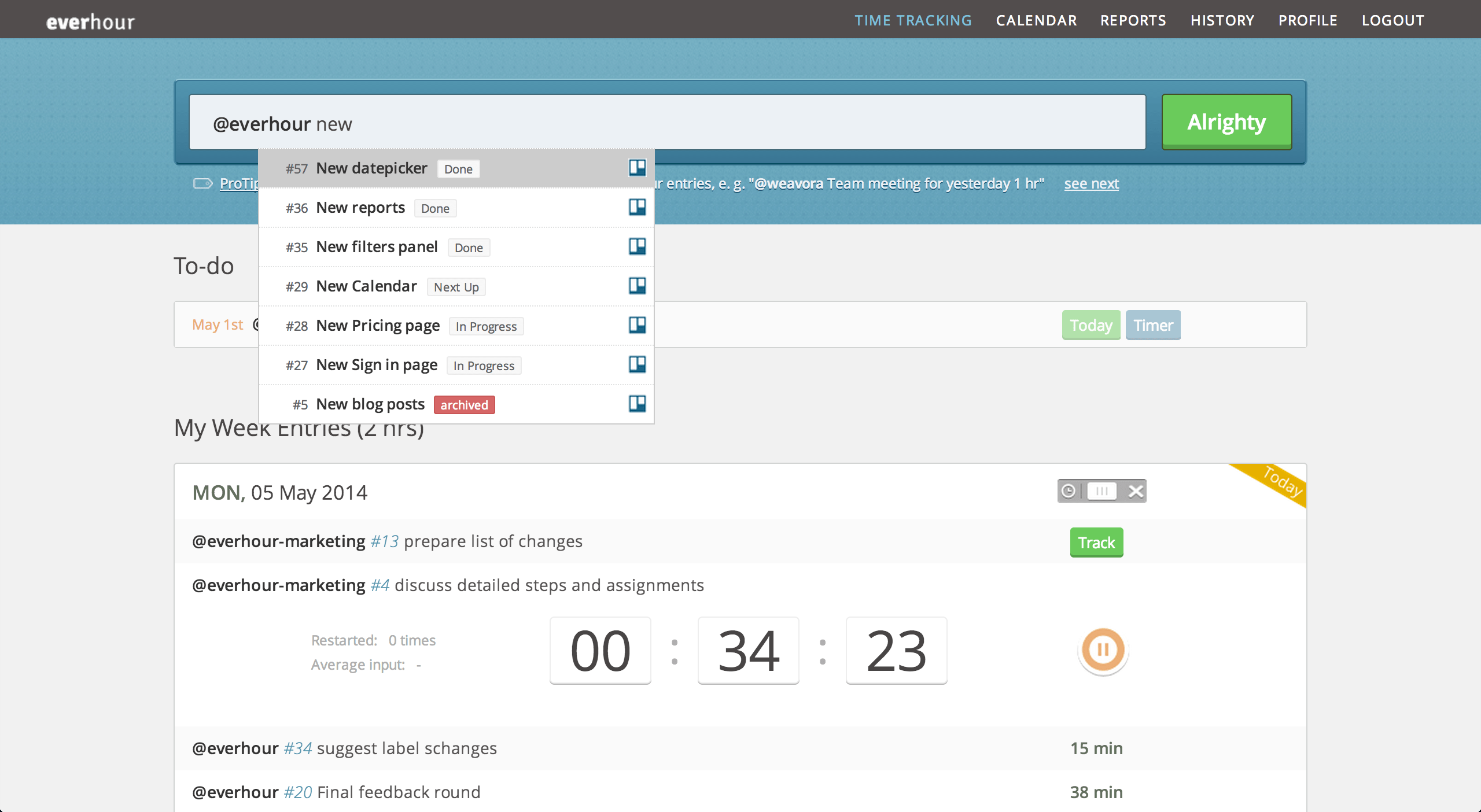 everhour browser extension coming